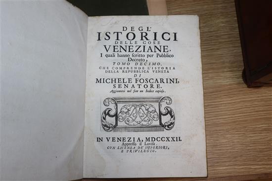 Venice: Bembo, Pietro; Paruta, Paolo and Sabellico - Degl Istorici Delle Cose Veneziane ..., qto, 10 vols in 11,